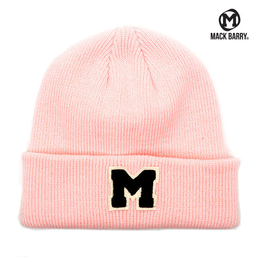 OG M LOGO HEAVY WEIGHT BEANIE PASTER PINK